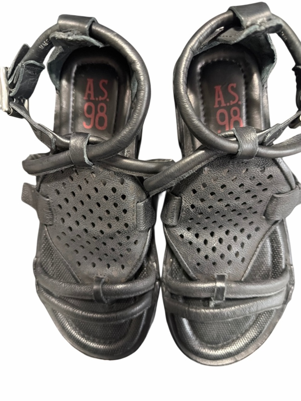 A.S. 98 Black sandals Women 9 - Picture 3 of 5